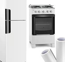 Envelopamento de Geladeira Com Adesivo Inox Branco RJ