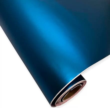 Envelopamento de Geladeira Com Adesivo Metalizado Azul