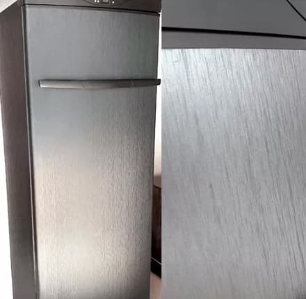 Envelopamento de Geladeira Com Adesivo de Aço Escovado Inox
